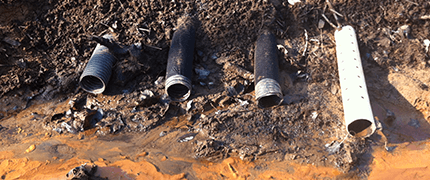 Training on drainage and iron ochre deposits