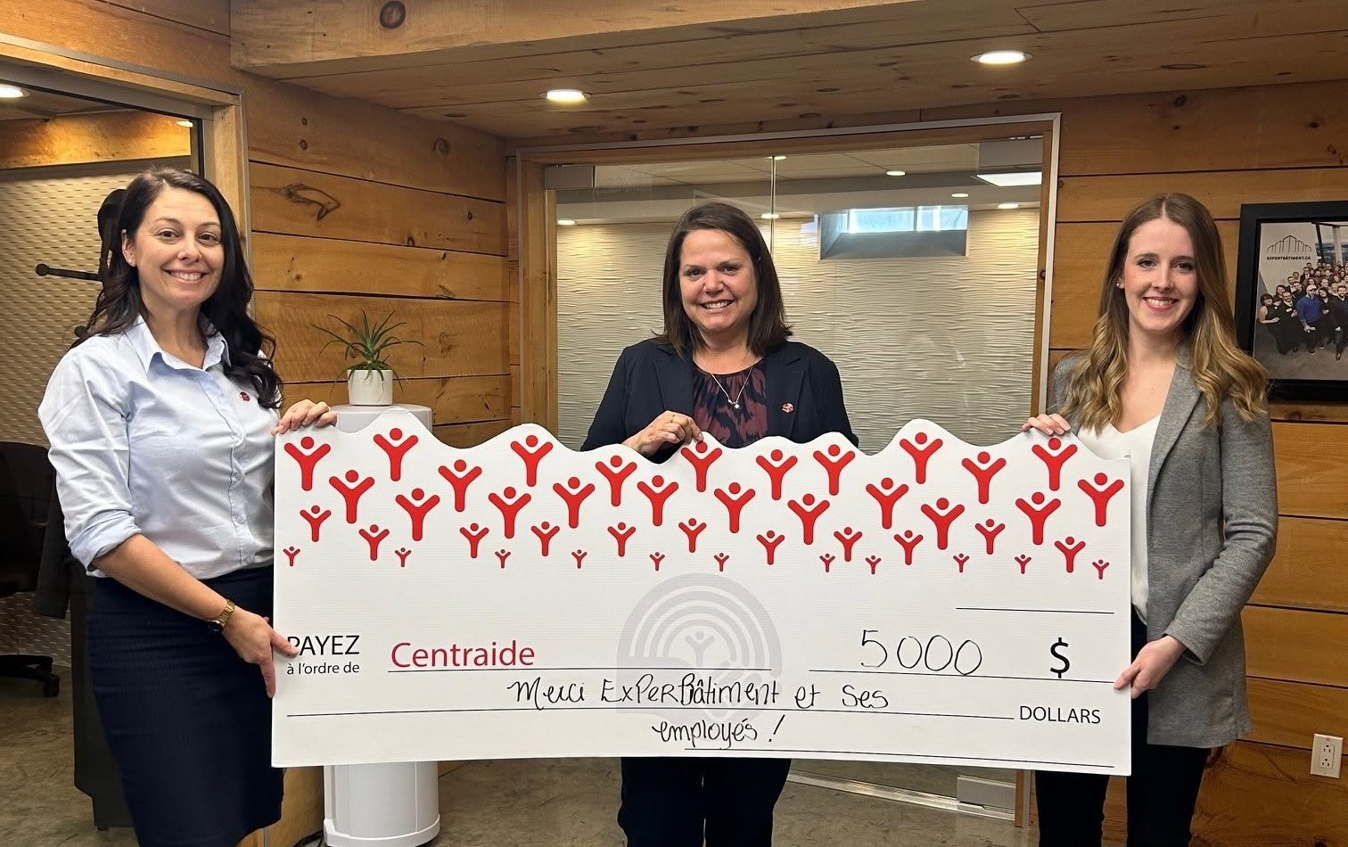 Contribution de 5 000 dollars remise à Centraide en 2024