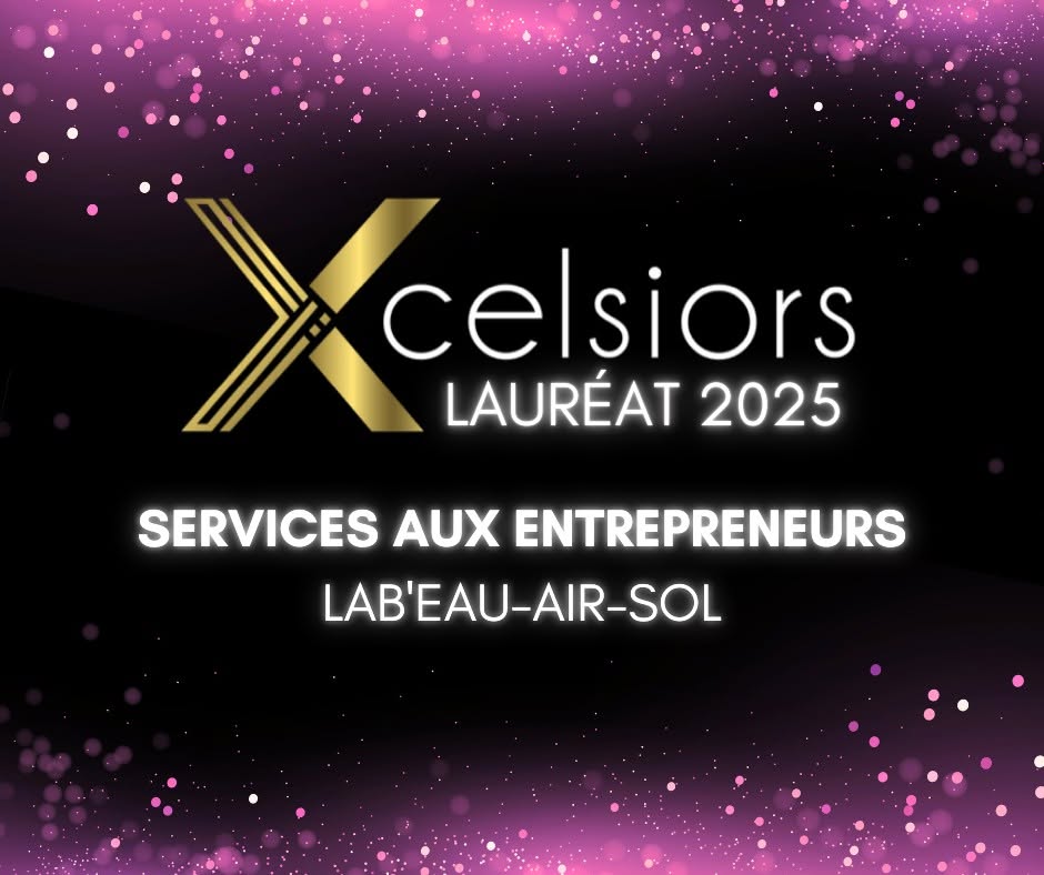 Remise du prix Services aux entrepreneurs à Lab'Eau-Air-Sol lors du Gala Xcelsiors 2025